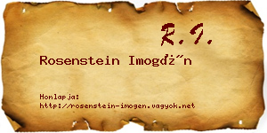Rosenstein Imogén névjegykártya